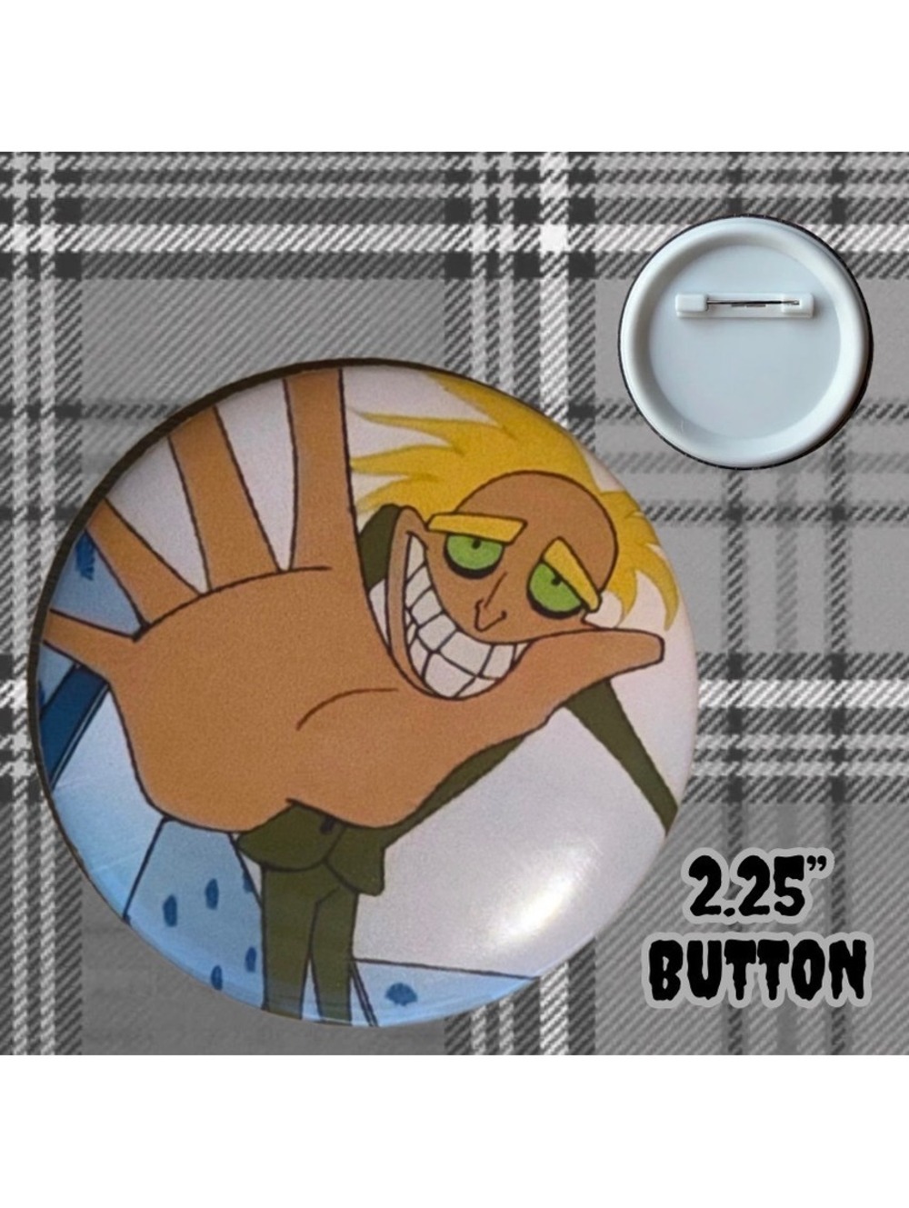Courage the Cowardly Dog Freaky Fred 2.25" Button